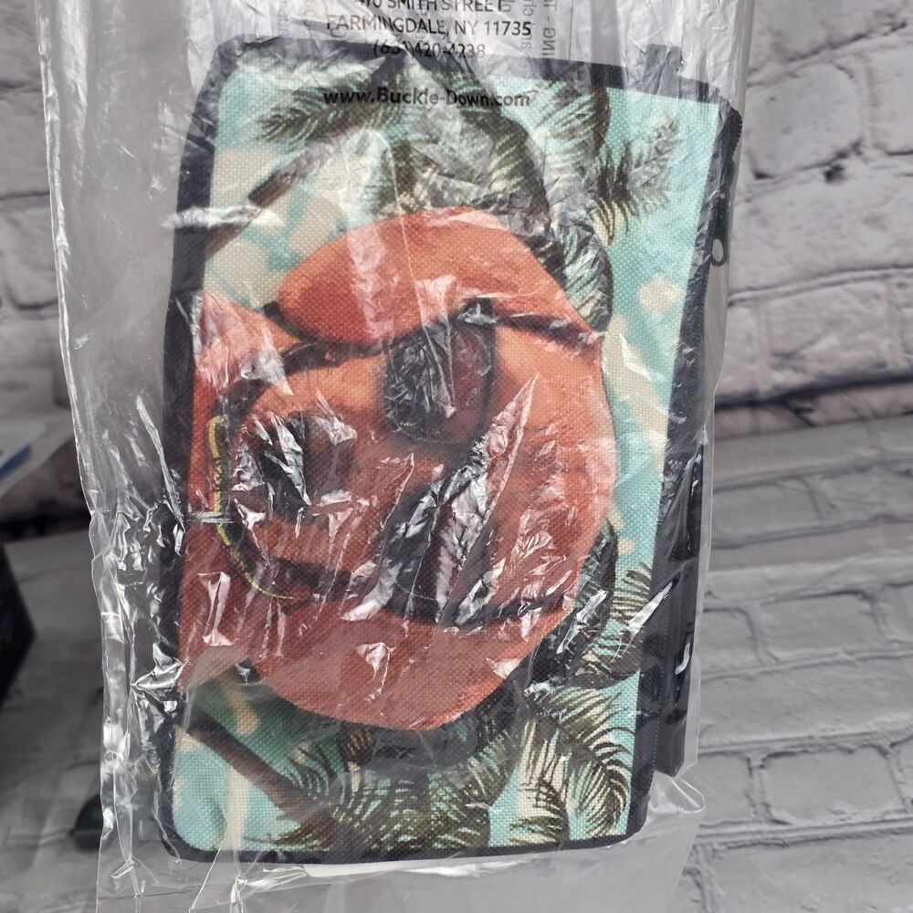 Buckle-Down Large Canvas Zip Wallet Tropical Dog Print New